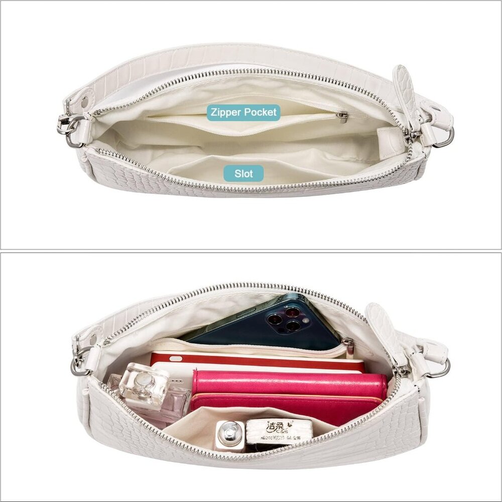 Chic Crocodile Pattern Shoulder Bag - Lightweight… - image 4